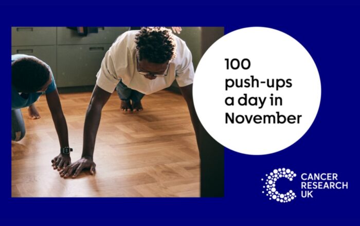 Toby Whittaker is the top fundraiser in the UK for the 100 Push-ups A Day Challenge for Cancer Research.